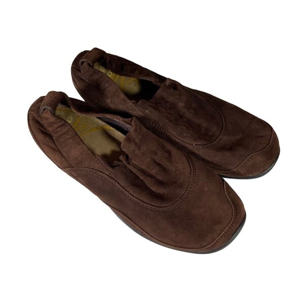 Dansko Cadence Womens Shoes Flats Slip On Stretch Suede Brown Size EUR 39 US 8 - Picture 2 of 7